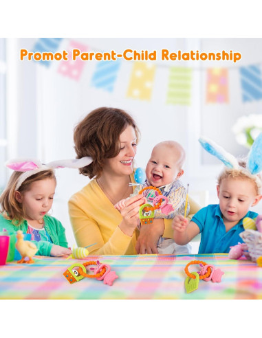 Anillo de Dentición NPET Cesto de Pascua Silicona 3-12 Meses