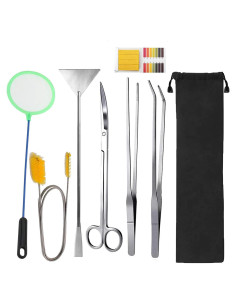 Kit de herramientas para acuario 7 en 1 Lxiyu - Acero inoxidable