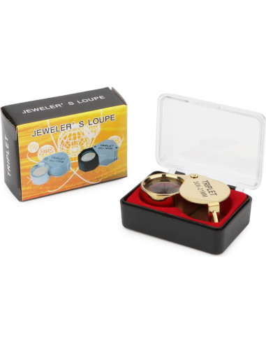 Lupa de bolsillo Rongon 30X con estuche retráctil 21mm