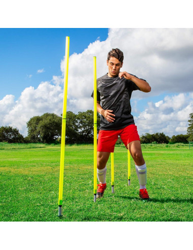 Conjunto de postes de agilidad Champion Sports APSET amarillo