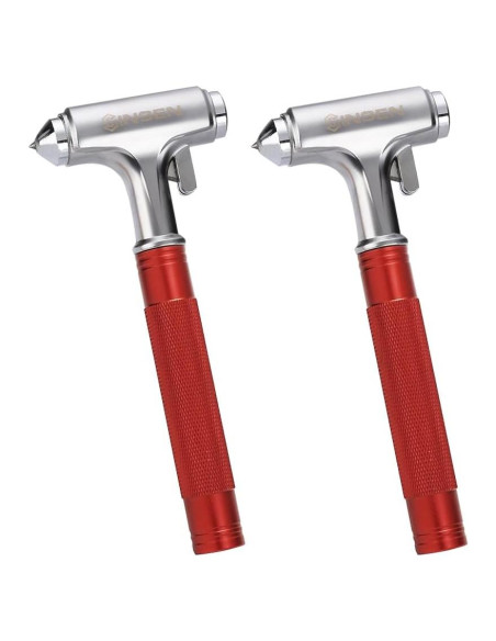 Cortador de Cinturón y Martillo Rompevidrios SINSEN Rojo