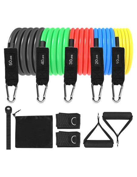 Juego de 5 Bandas de Resistencia twocorn - 4.5 a 22.7 kg Juego de 5 Bandas de Resistencia twocorn - 4.5 a 22.7 kg
