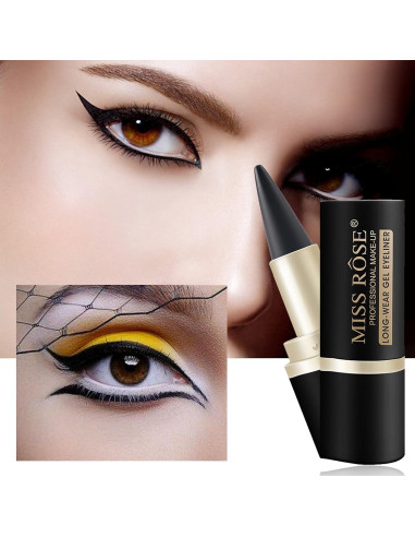 Juego de 2 Lápices de Ojos de Gel Negro Mate LOKFAR