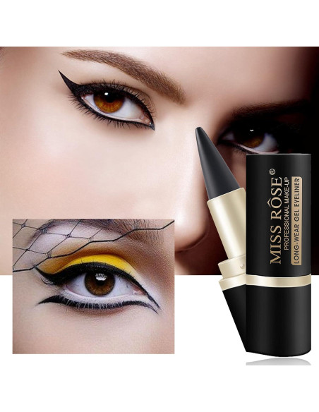 Juego de 2 Lápices de Ojos de Gel Negro Mate LOKFAR Juego de 2 Lápices de Ojos de Gel Negro Mate LOKFAR