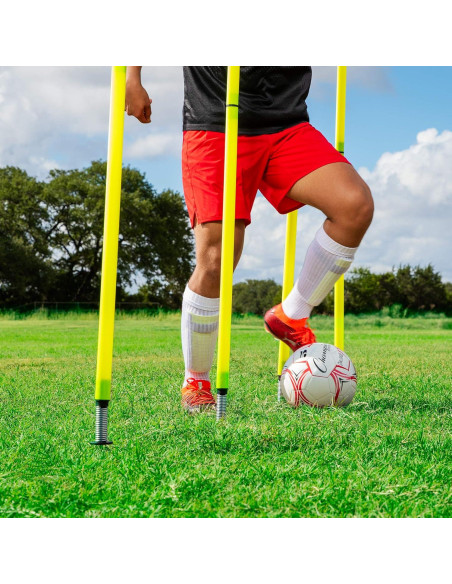 Conjunto de postes de agilidad Champion Sports APSET amarillo