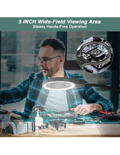 Lupa de Suelo JUOIFIP 10X 30X con Luz LED y Soporte Ajustable 2