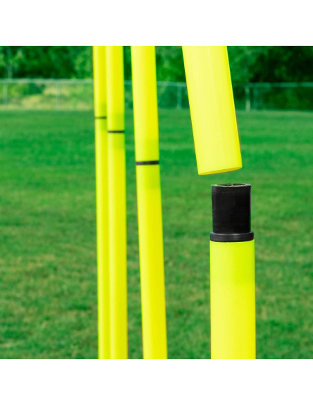 Conjunto de postes de agilidad Champion Sports APSET amarillo