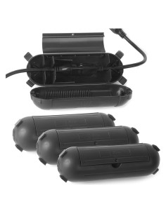 Protector de Enchufe de Extensión Exterior CalPalmy Grande Negro