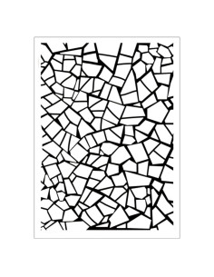 Plantilla de Embossing 3D Arbuya Textura Vidrio Roto 12.7x17.8cm