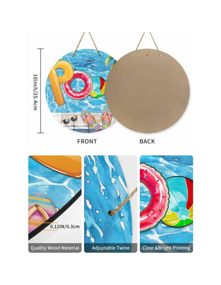 Cartel de Bienvenida de Madera Funnywall88 25.4 cm Azul Cartel de Bienvenida de Madera Funnywall88 25.4 cm Azul