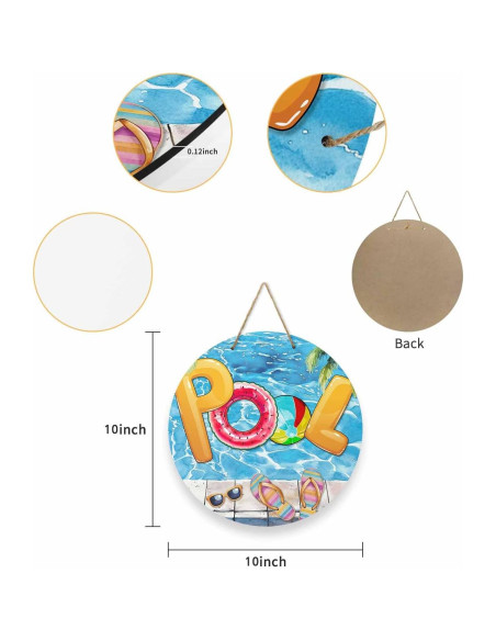 Cartel de Bienvenida de Madera Funnywall88 25.4 cm Azul Cartel de Bienvenida de Madera Funnywall88 25.4 cm Azul