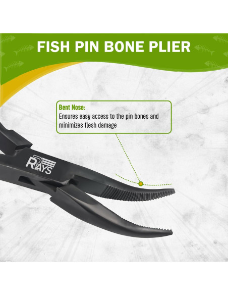 Pinzas de Huesos de Pescado RRAYS - Acero Inoxidable, Ergonomicas