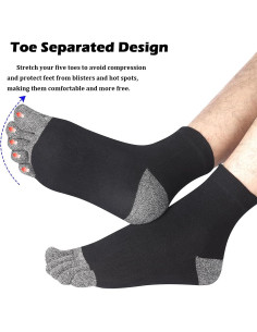 Calcetines de Dedos No Mostrar Meaiguo para Correr - 3 Pares 2