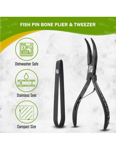 Pinzas de Huesos de Pescado RRAYS - Acero Inoxidable, Ergonomicas