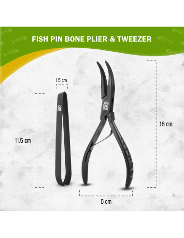 Pinzas de Huesos de Pescado RRAYS - Acero Inoxidable, Ergonomicas