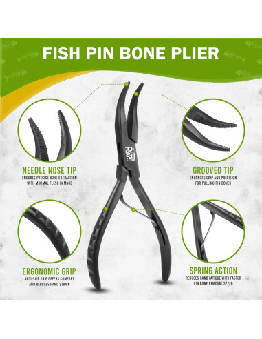 Pinzas de Huesos de Pescado RRAYS - Acero Inoxidable, Ergonomicas