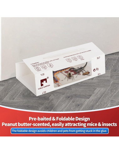 Trampas de Pegamento LULUCATCH 12 Piezas para Ratones e Insectos