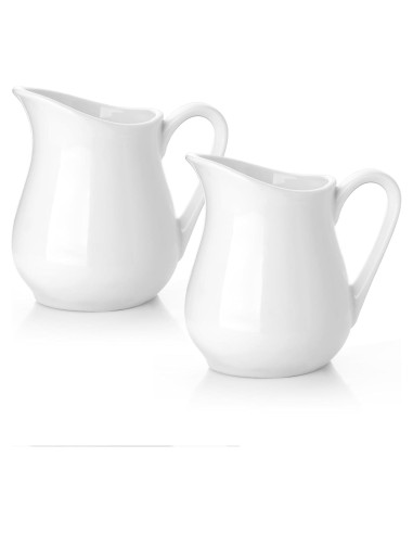 Conjunto de 2 Jarras de Crema Nucookery 110ml Cerámica Blanca