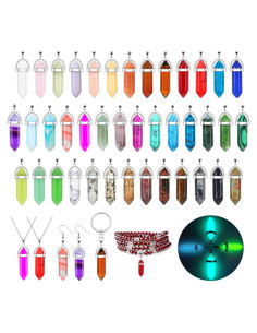 40 Colgantes de Cristal Sanador ROADPLUM - Brillan en la Oscuridad