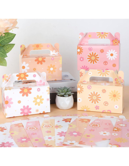 12 Cajas de Regalo Margarita Boho ZOIIWA 15.3x8.9x7.5 cm