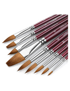 Juego de 9 Pinceles de Acuarela Profesional Lenbicki