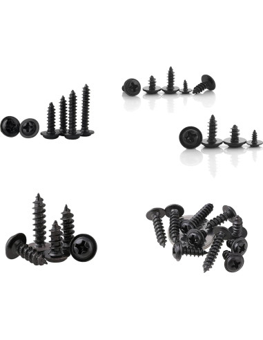 Kit de Tornillos Autoperforantes LBY 900pcs M2.3 M2.6 M3 Negro