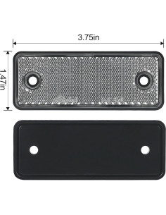 Paquete de 10 Reflectores Rectangulares Blancos Yinaolan E11 2