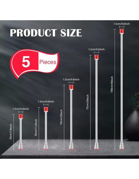 5 Extensiones para Pulverizador Lanties 100-20 cm Rojo