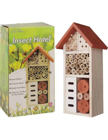 Casa de Insectos de Madera Lulu Home 26.4x8.6x13.7cm