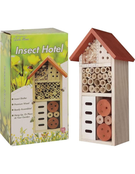 Casa de Insectos de Madera Lulu Home 26.4x8.6x13.7cm
