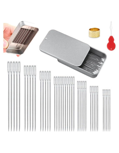 Juego de Agujas de Coser 40PCS Huixinglin Acero Inoxidable