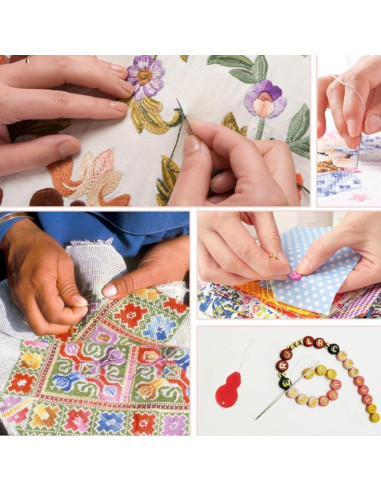 Juego de Agujas de Coser 40PCS Huixinglin Acero Inoxidable