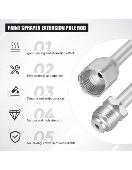 5 Extensiones para Pulverizador Lanties 100-20 cm Rojo