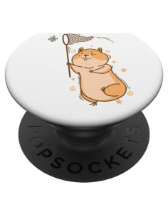 PopSockets PopGrip Estándar Hámster Atrapando Mariposa