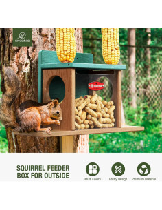 Comedero para Ardillas Kingsyard Verde, Plástico Reciclado, 1.57kg 2