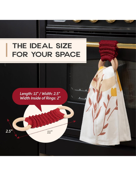 Soporte de Toalla de Cocina Boho SkilledSlicing 28 cm Negro