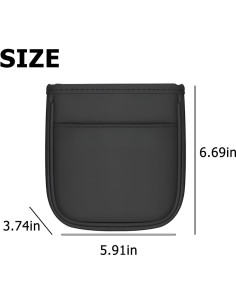 Organizador de respaldo de asiento de coche Mandark - Cuero Negro 2