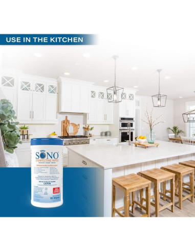 Toallitas Desinfectantes SONO 80 Unidades - Sin Alcohol y Blanqueador