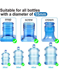 Tapa Reutilizable Silicona Ajedrmy para Jarras 3 y 5 Galones 2