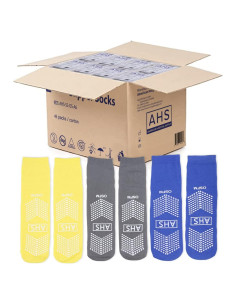 Calcetines Antideslizantes AHS - Talla Única, 48 Pares, Colores Variados