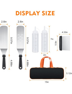 Kit de Accesorios para Plancha AULTONG 6 Piezas Acero Inoxidable 2