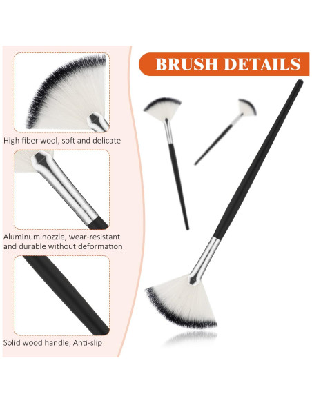 9 Piezas Brochas de Maquillaje Facial Maitys - Abanico Suave