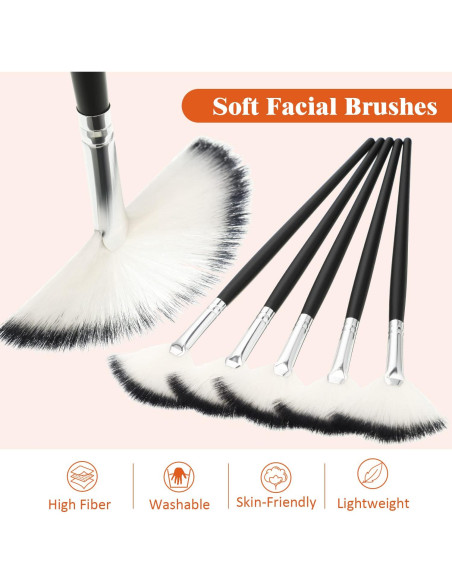 9 Piezas Brochas de Maquillaje Facial Maitys - Abanico Suave