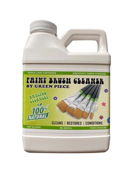 Limpiador de Pinceles Green Piece 532 ml - No Tóxico y Biodegradable