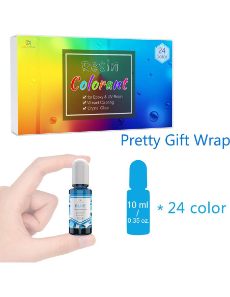 24 Colorantes Epóxicos DecorRom 10ml - Tinte Transparente para Resina