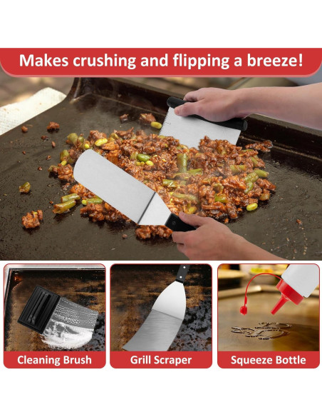 Juego de Accesorios de BBQ Leonyo 25 Piezas Acero Inoxidable