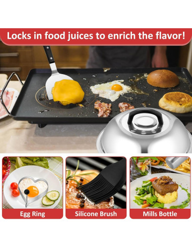 Juego de Accesorios de BBQ Leonyo 25 Piezas Acero Inoxidable