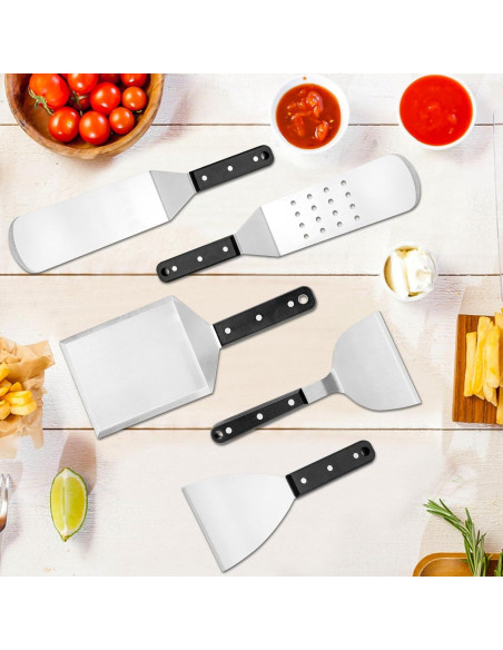 Juego de Accesorios de BBQ Leonyo 25 Piezas Acero Inoxidable