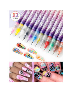 Lápices de Arte para Uñas Gorvalin 12 Colores 0.5 mm 2