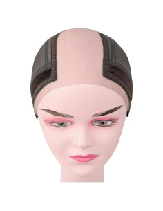 Gorro de Peluca Antideslizante Cabeza de Corcho Marrón S